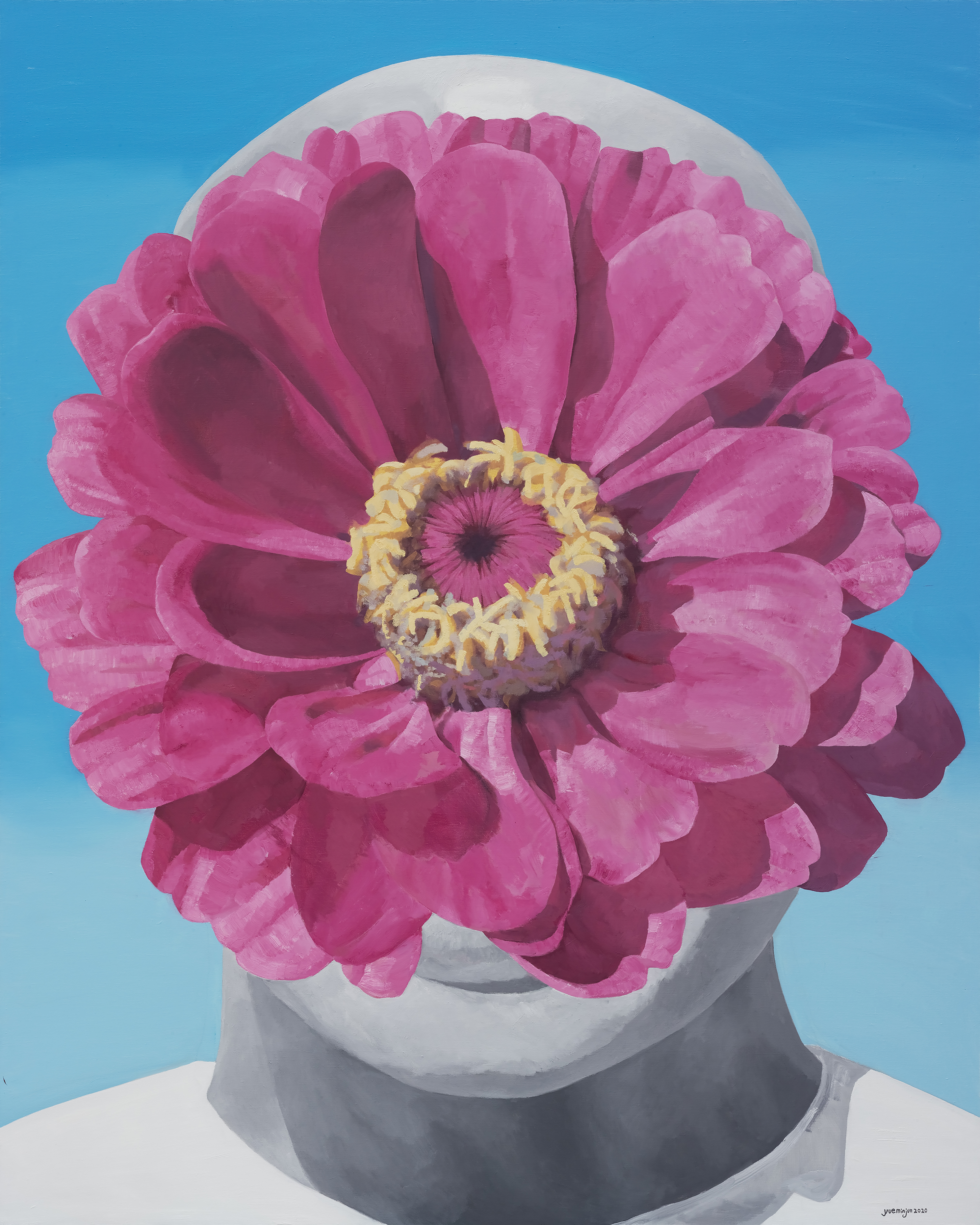 《雏菊》布上油画