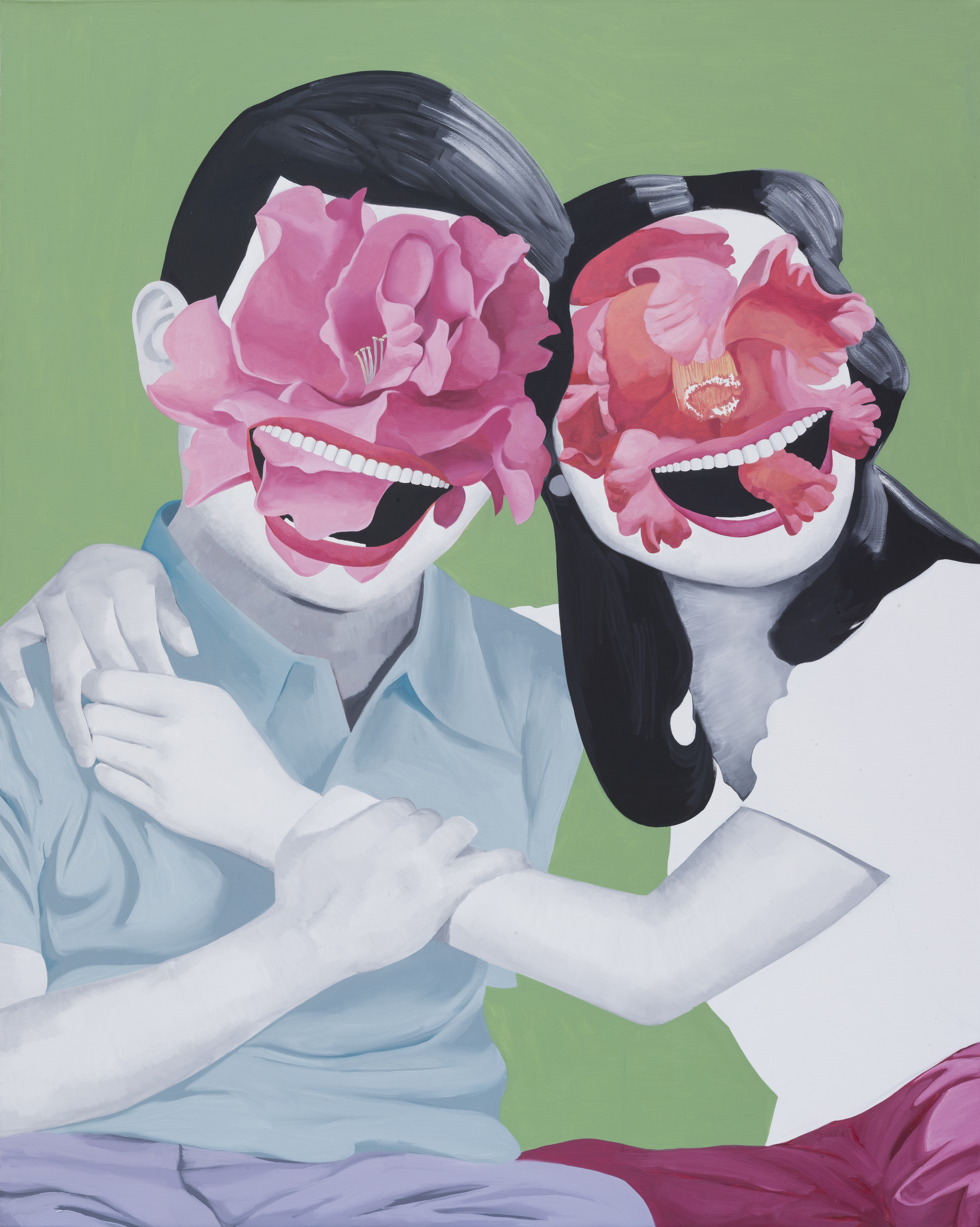 《月季花》布上油画 250X200cm 2020年 《monthly rose》Oil on Canvas 250X200cm 2020