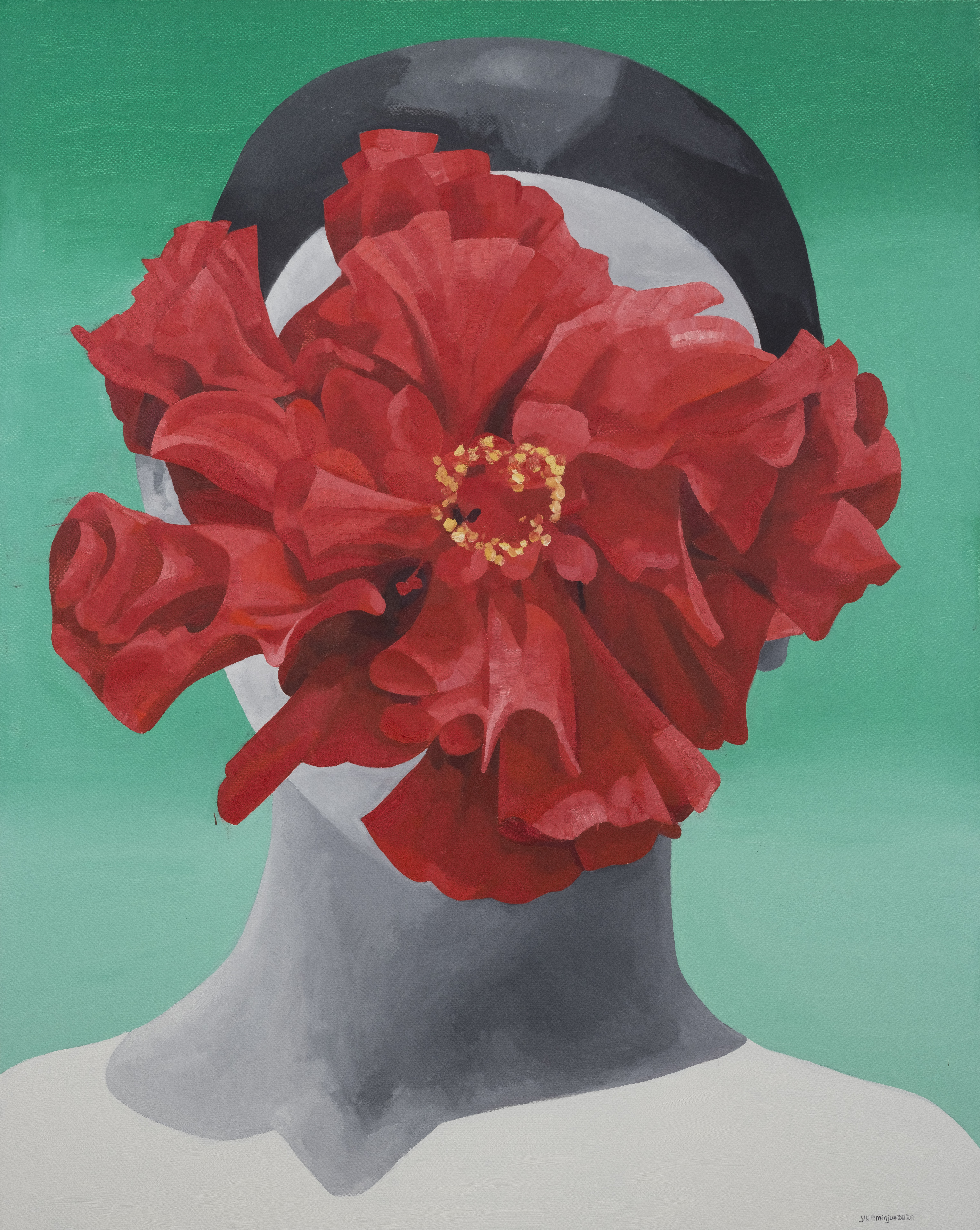 《芙蓉花》布上油画 160x140cm 2022年 《Hibiscus》Oil on Canvas 160x140cm 2022.JPG