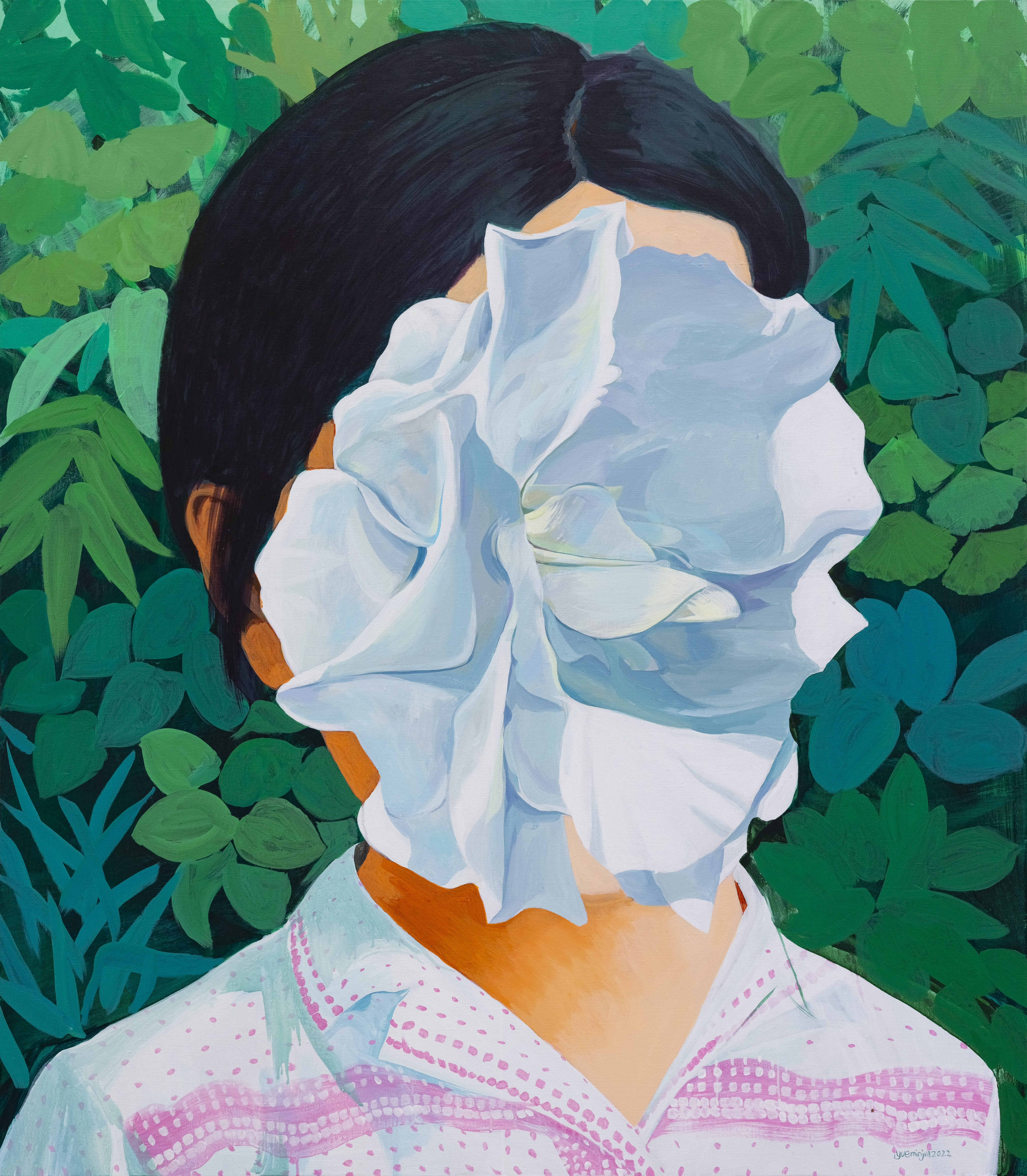 《芙蓉花》布上油画 160x140cm 2022年 《Hibiscus》Oil on Canvas 160x140cm 2022